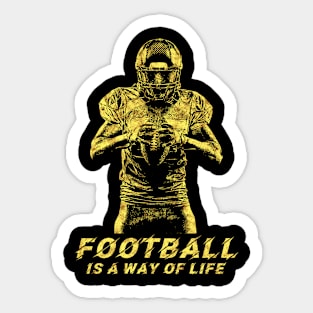 Football Player UNIQUE abstract artwork style for the GRIDIRON fans Sticker